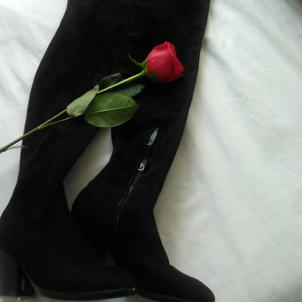 Over the knees heeled boots